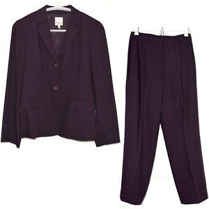Anne Klein Vintage Wool-Blend Purple 2-Piece Suit